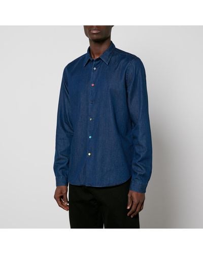 PS by Paul Smith Cotton And Lyocell-Blend Shirt - Blue