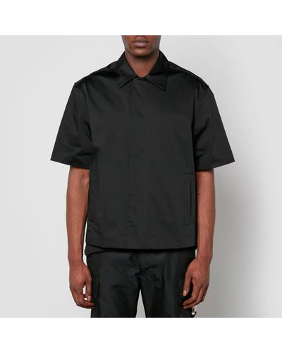 1017 ALYX 9SM Cotton-blend Gabardine Oversized Shirt - Black
