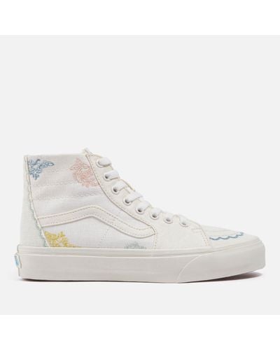 Vans Blossom Sk8-Hi Tapered Linen Sneakers - White