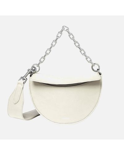 Yuzefi Doris Chain Strap Leather Cross-body Bag - White