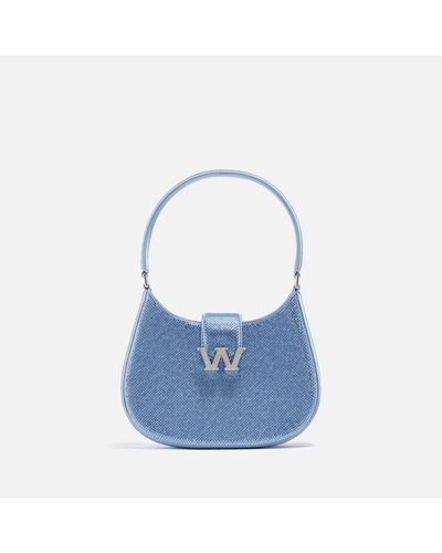 Alexander Wang W Legacy Small Embellished Satin Bag - Blue