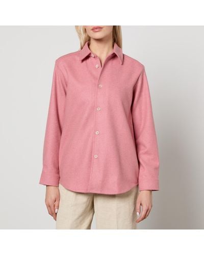 A.P.C. Tilda Wool-Blend Overshirt - Pink