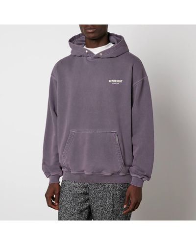 Represent Owners Club Cotton-jersey Hoodie - Purple