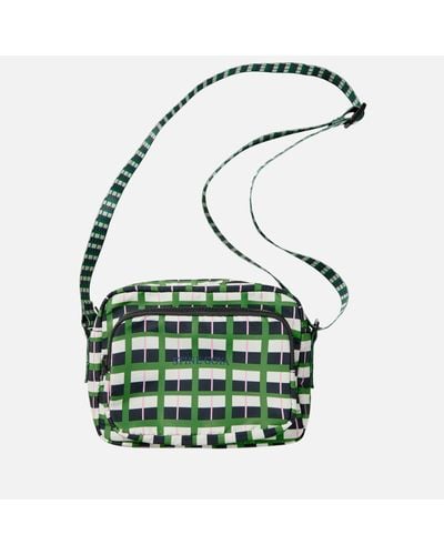 Stine Goya Lotta Checked Shell Crossbody Bag - Green