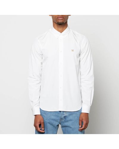 Maison Kitsuné Fox Head Embroidery Classic Shirt - White