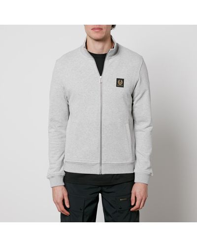 Belstaff Full Zip Cotton-Jersey Loopback Sweatshirt - Gray