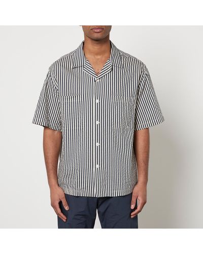 Barena Solana Striped Cotton Shirt - Grey