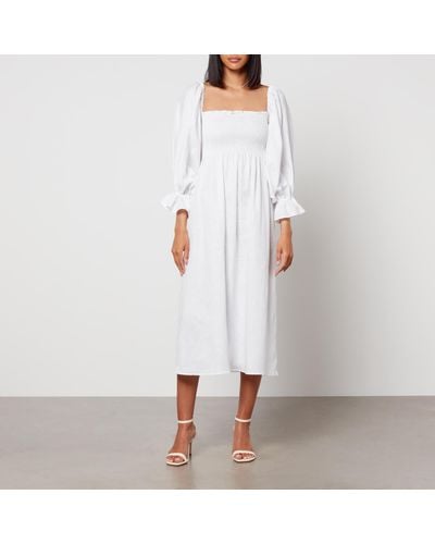 Sleeper Atlanta Linen Dress - White