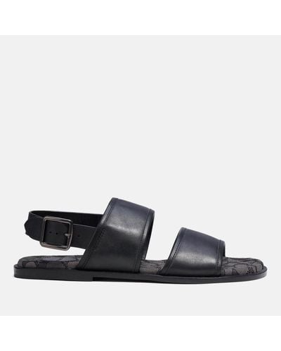 COACH Leather Sandals - Black