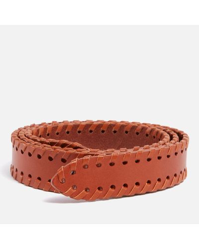 Isabel Marant Lecce Leather Belt - Red