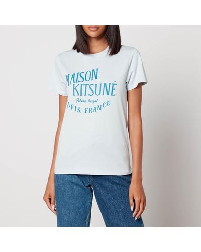 Maison Kitsuné Palais Royal Cotton-Jersey T-Shirt - White