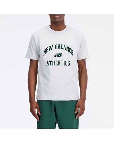 New Balance Athletics Varsity Graphic Cotton-Jersey T-Shirt - White