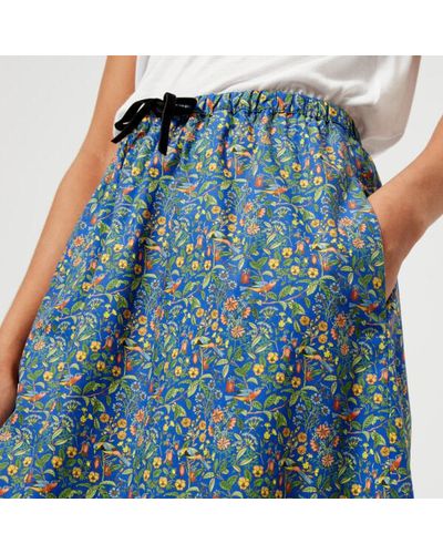 A.P.C. Cotton Women's Cecil Maxi Liberty Print Skirt in Floral (Blue) - Lyst
