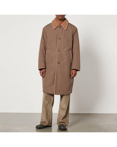 Our Legacy Polar Fleece-Lined Shell Coat - Brown