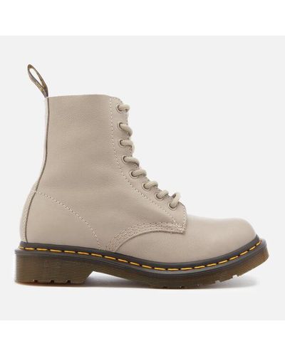 Dr. Martens Women's 1460 Virginia Leather Pascal 8eye Boots in Grey (Gray)  | Lyst