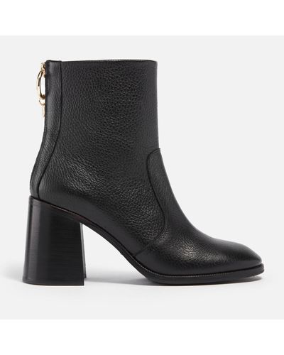See By Chloé Aryel Leather Heeled Boots - Black