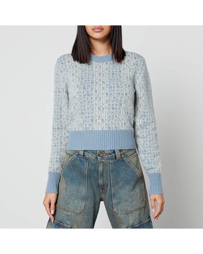 Golden Goose Journey W'S Wool And Cashmere-Blend Sweater - Blue