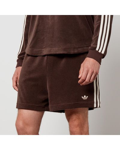 adidas Cotton-blend Twill Shorts - Brown
