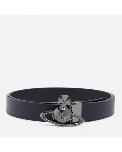 Vivienne Westwood Orb Buckle Leather Belt - Metallic