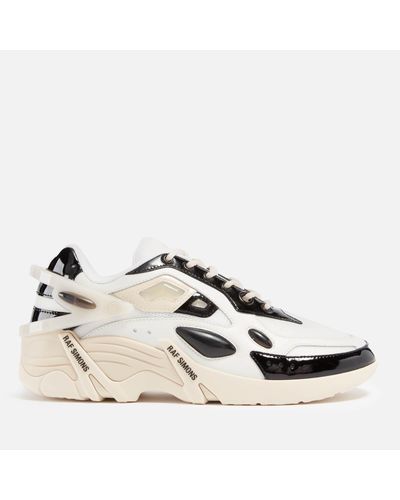 Raf Simons Cylon-21 Rubber, Leather And Mesh Sneakers - Natural
