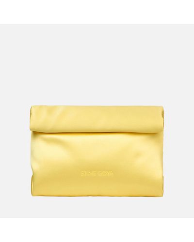 Stine Goya Satin Paris Clutch Bag - Yellow