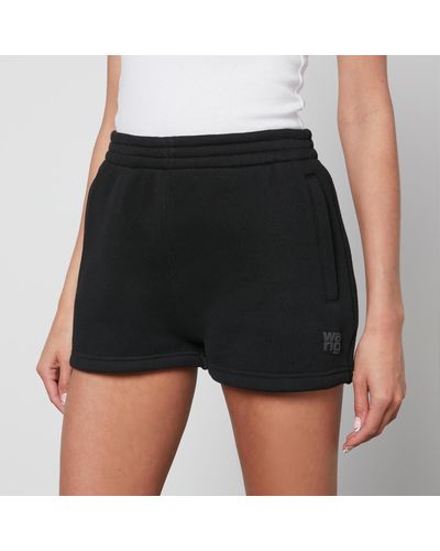 T By Alexander Wang Cotton-Blend Jersey Shorts - Black