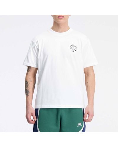 New Balance Hoops Graphic Cotton-Jersey T-Shirt - White
