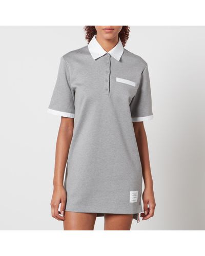 Thom Browne Cotton-jersey Rugby Dress - Gray