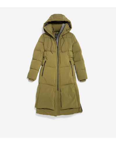 Cole Haan Synthetic Zerøgrand Long Puffer Jacket in Dark Olive (Green) -  Lyst