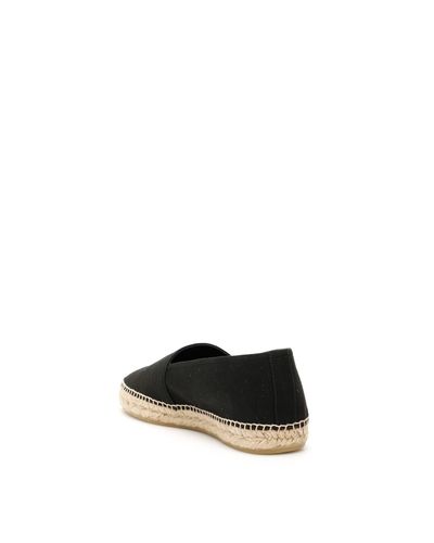 saint laurent logo embroidered canvas espadrilles