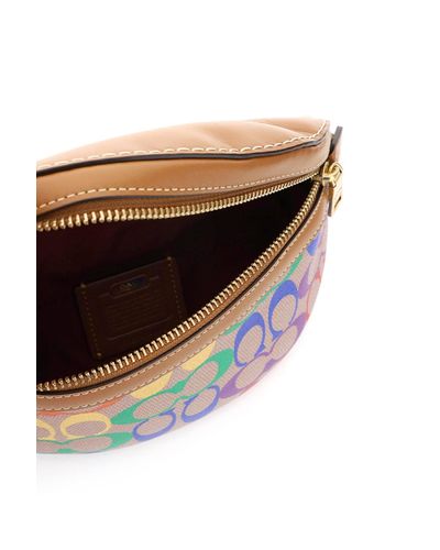 bethany belt bolsa in rainbow signature canvas