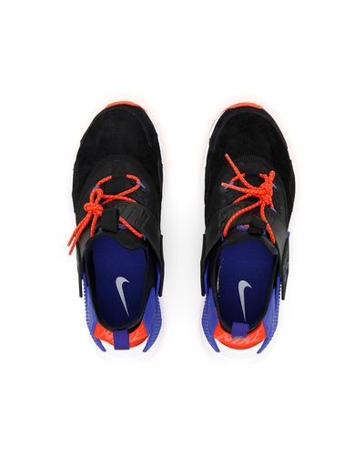 nike huaraches blue and orange