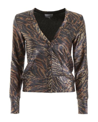 ganni lurex silk