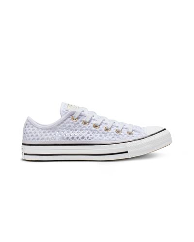 Converse Chuck Taylor All Star Crochet Low Top in White - Lyst