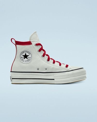 converse custom leather platform