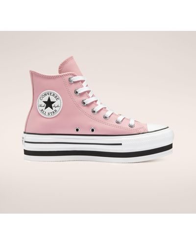 pink platform chucks