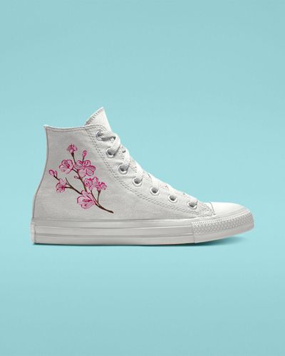 Produktionscenter partiskhed Problemer Converse Custom Floral Embroidery Chuck Taylor All Star By You in White -  Lyst