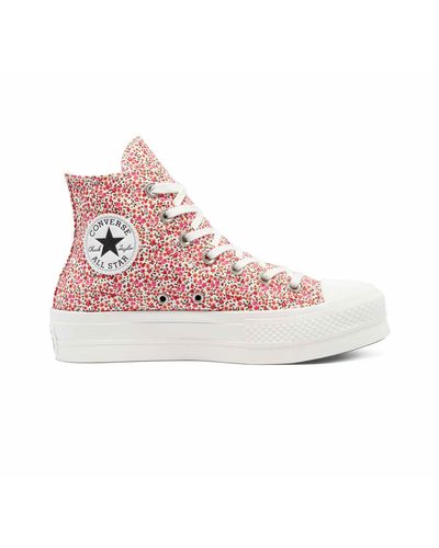 Converse Canvas Vintage Floral Platform Chuck Taylor All Star in White -  Lyst