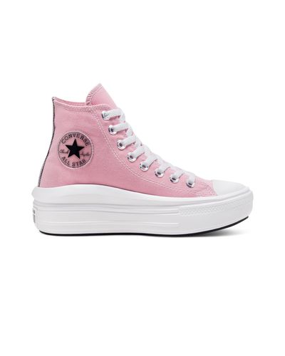 pink high platform converse