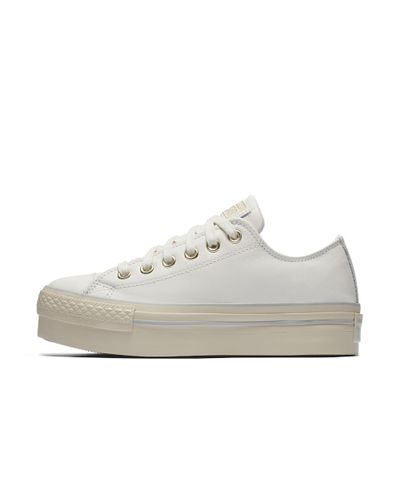 converse leather platform sneakers