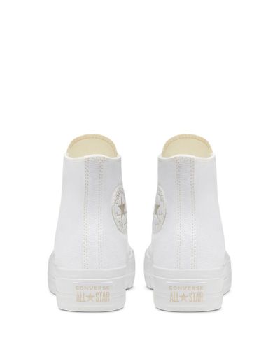 Chuck Taylor All Star Elevated Gold Platform montante Dentelle Converse en  coloris Blanc - Lyst