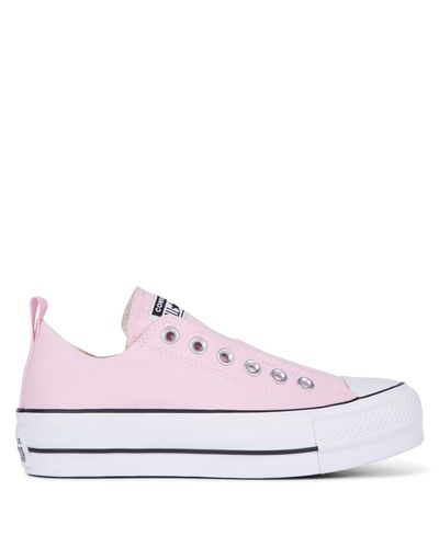 Converse Canvas Chuck Taylor All Star Platform Low Top in Pink - Lyst