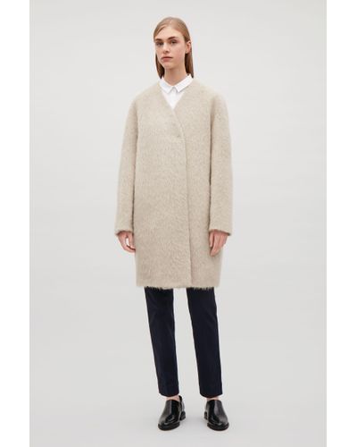 beige cocoon coat
