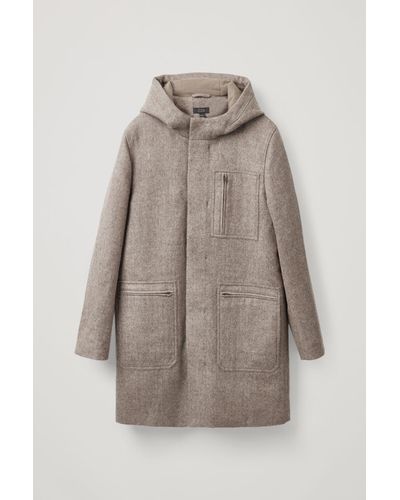 wool hooded jacket