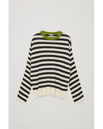cos striped sweater