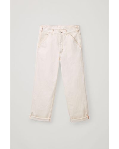 COS Denim Worker Jeans in White - Lyst