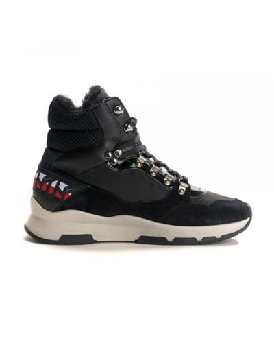 Tommy Hilfiger Patent Fashion Sport Boots in Black - Lyst
