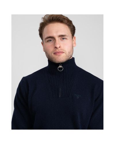 barbour essential lambswool half zip