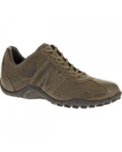 Merrell Sprint Blast Leather Mens Trainers in Brown for Men - Lyst