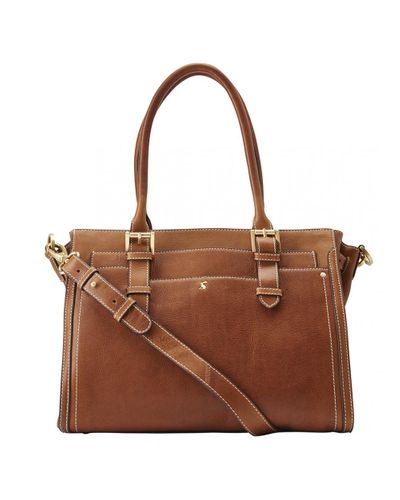 Joules Hathaway Womens Leather Everyday Bag S S In Tan Brown Lyst